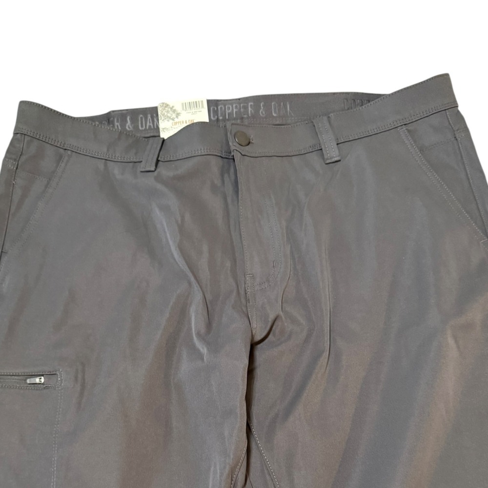 NWT Copper & Oak Supply Co Mens Gray Tech Pants 40x32 Straight Leg 1897586 - Picture 2 of 7
